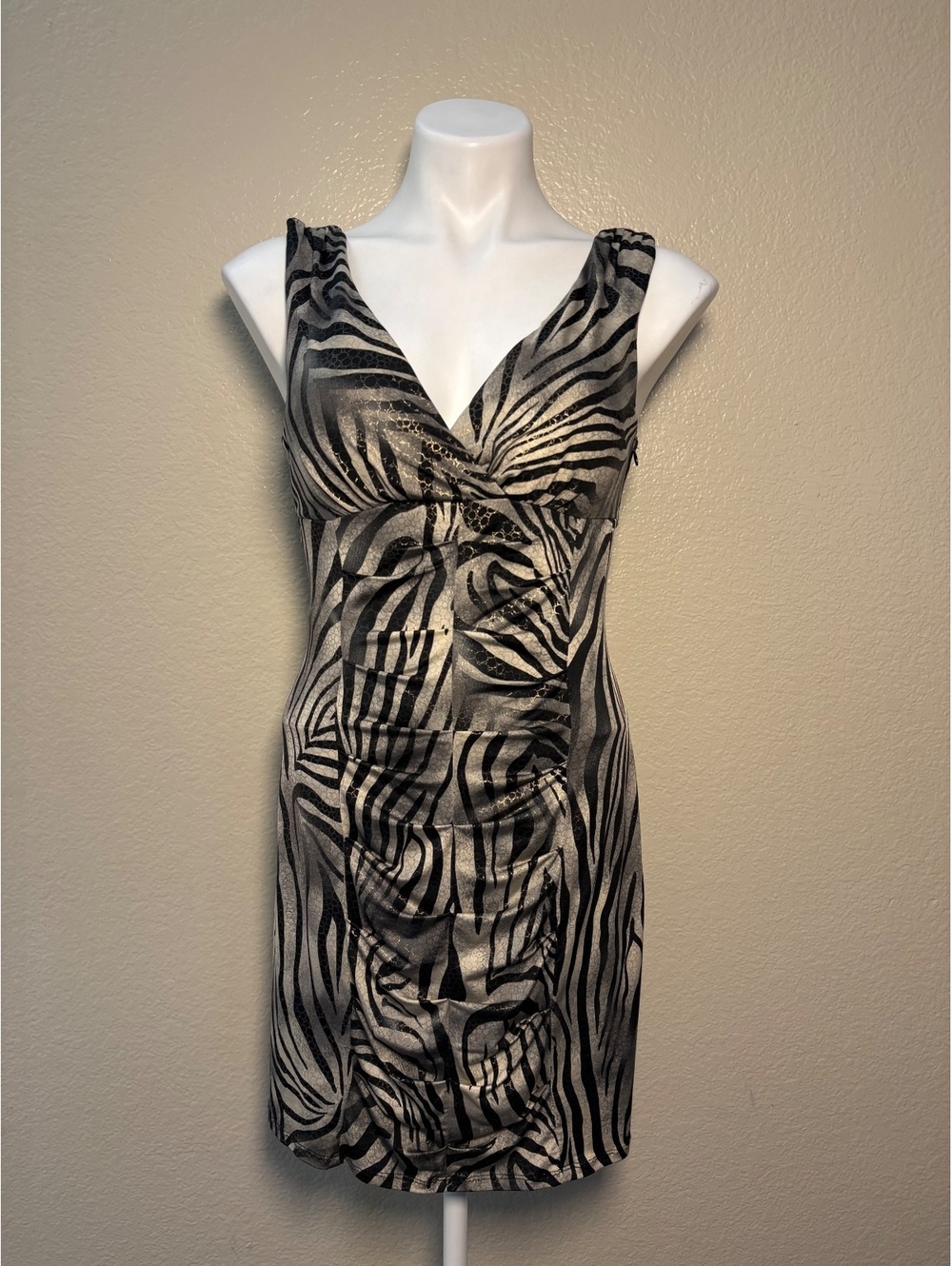 Y2K Love Tease Scene Zebra Print Sleeveless Sexy Bodycon Dress #13